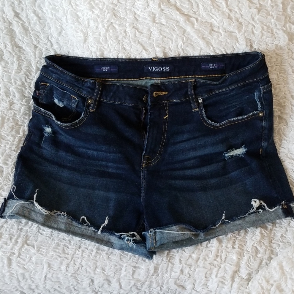 Distressed Jean Shorts